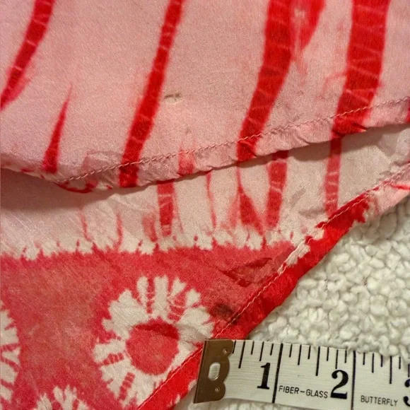 Bl-nk Anthropologie Lia Shibori Pink & Red Tie Dye Kimono Cardigan - Picture 11 of 13